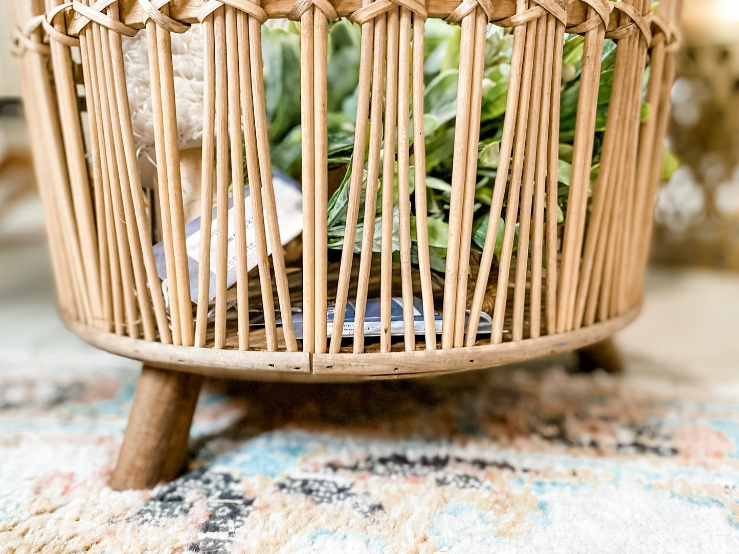 Bamboo Footed Baskets