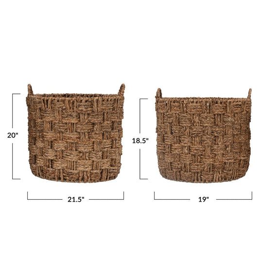 Woven Seagrass Basket with Handles